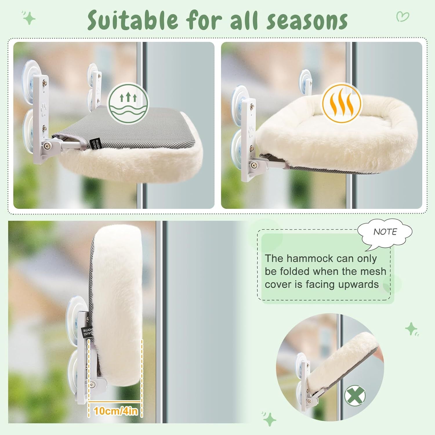 Household Sun Glass Hanging Sucker Cat Nest